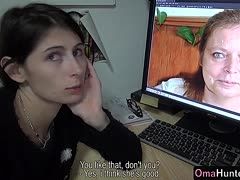 Amateur Paar steht auf sexy Omas